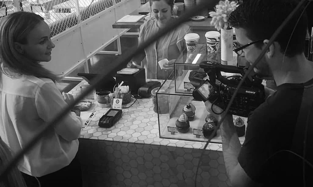 jarod filming at a Gold Coast livestream job